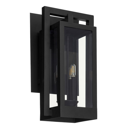 Marco Collection 3-Light Outdoor Wall Mount Lantern in Textured Black Quorum 736-22-69
