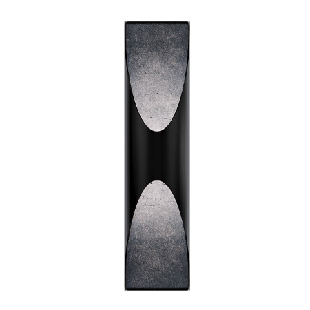 Kastlerock Collection LED Outdoor Wall Mount Sconce in Basalt Stone / Black Modern Forms WSW202624-BV-BK